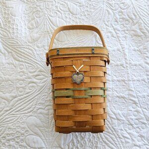 Longaberger Yankee Candle Handmade Basket With Candle and Made with Love Charm